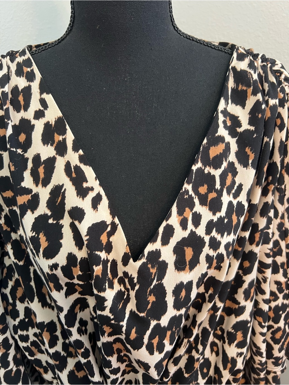 Lane Bryant Beige, Black & Brown Leopard Print Tunic Size 22/24 - Picture 6 of 8